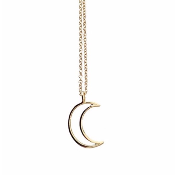 Jewelry - CRESCENT MOON Gold Color Pendant